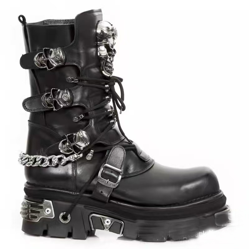 Men'S Fashion For 45 Years Old - Fashion Men's Genuine Leather Motorcycle Boots