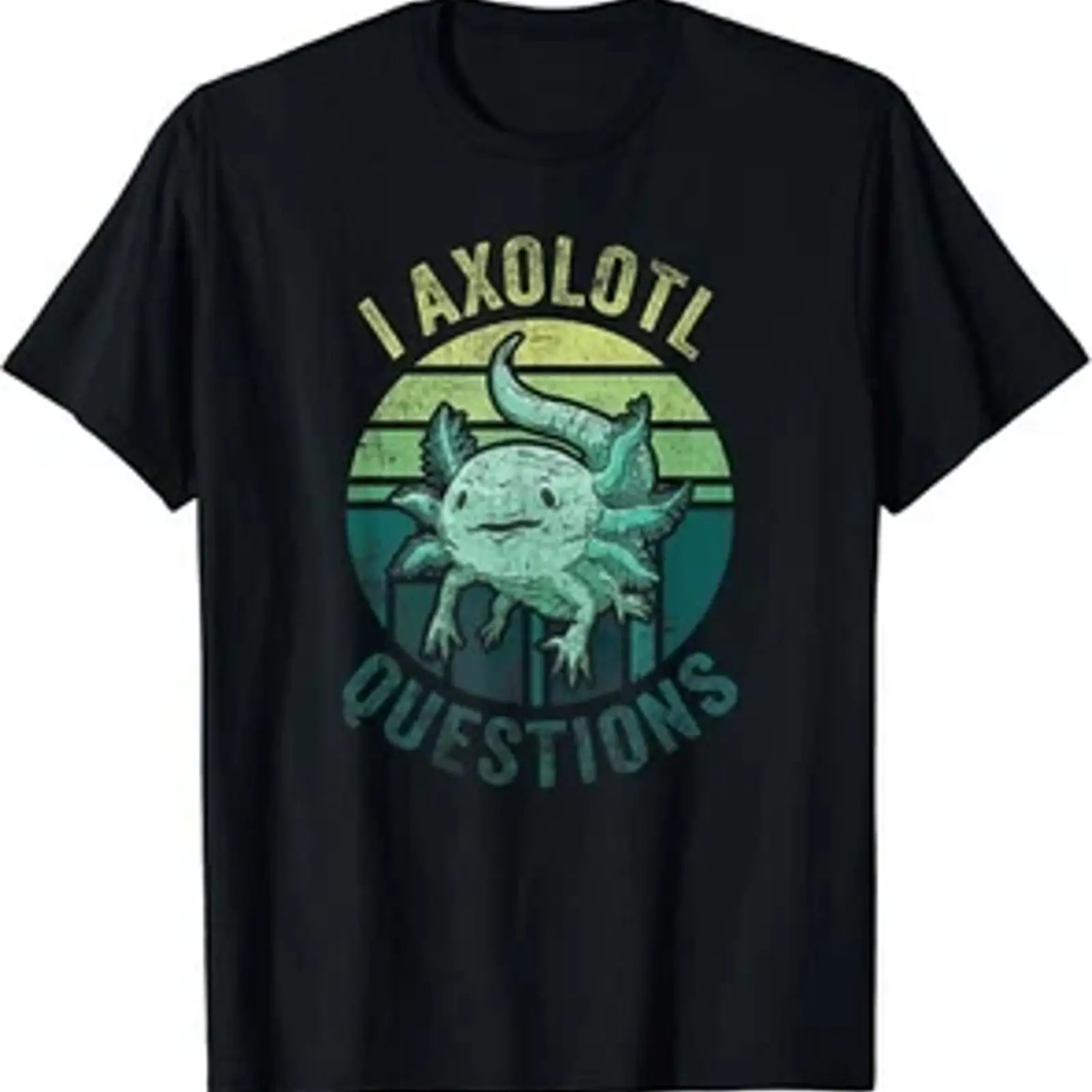 Men'S Fashion Questions - T Shirt Axolotl Questions Retro Funny