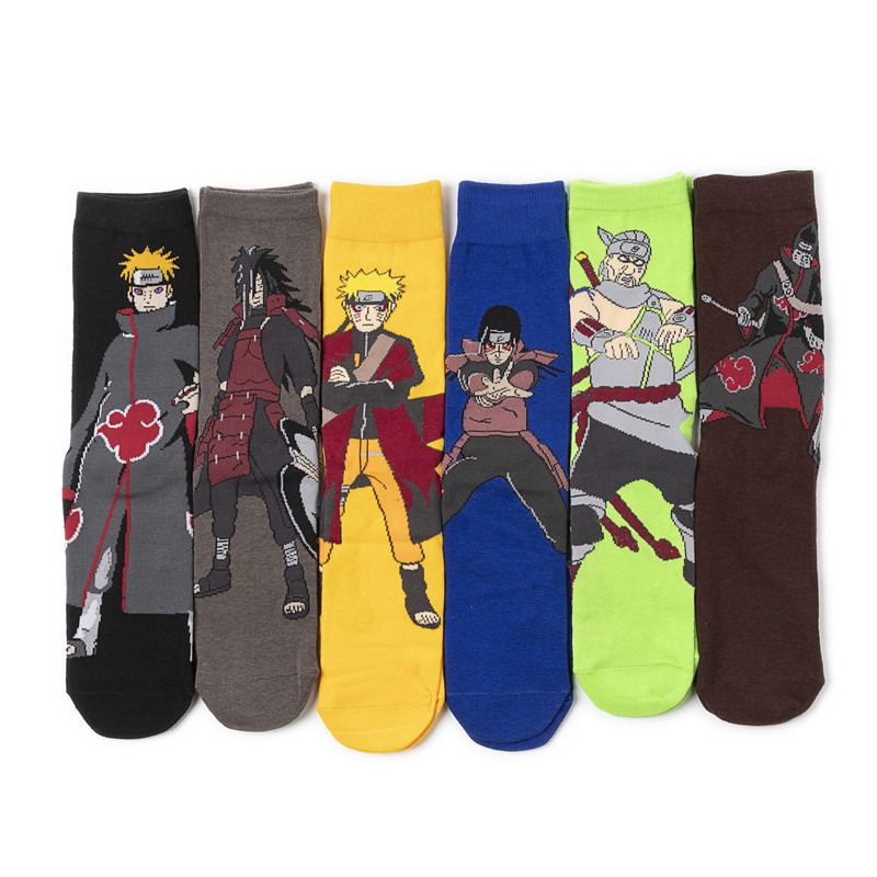 Men'S Fashion Accessories - 6Pairs for Naruto Mid length socks