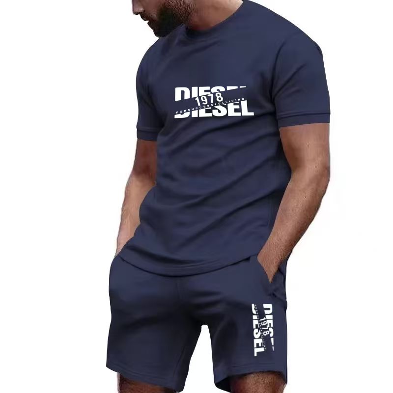 Men'S Fashion Outfits - 2026 new summer men's T-shirt+shorts set