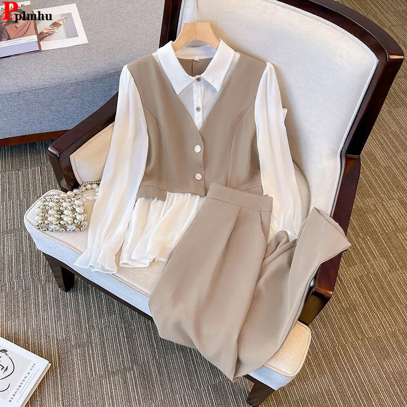Polo Shirt Slim - Korean Chiffon 2 Pieces Sets Slim