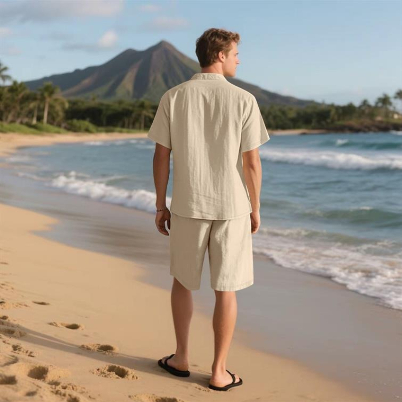 Men'S Fashion Outfits - High-End Men's Summer Shorts Set Breathable