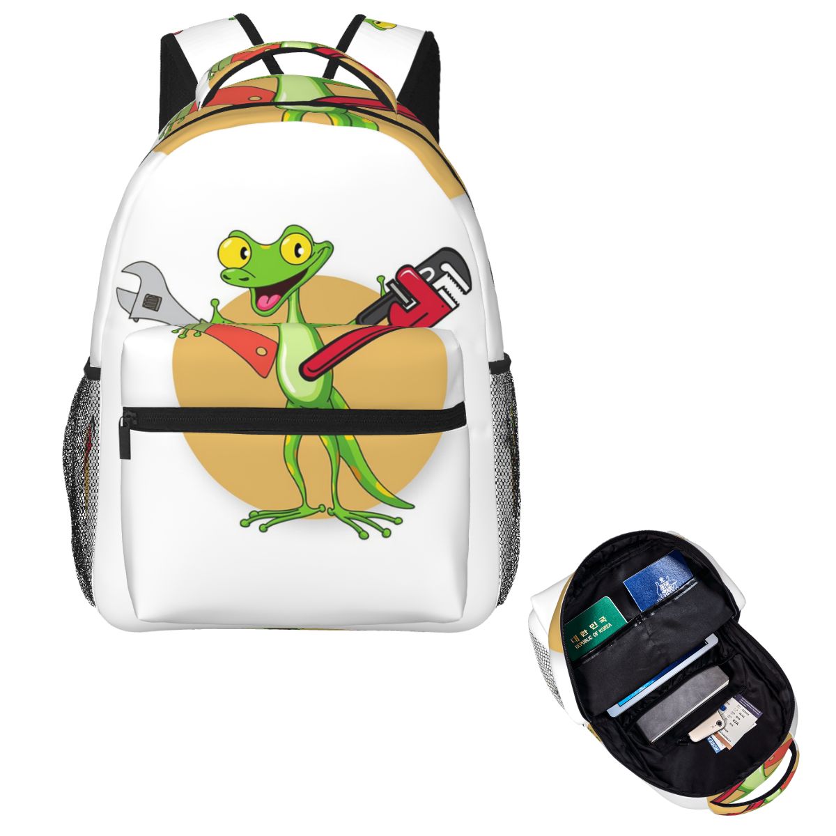 Men'S Fashion Garage - Garage Geckos Student Backpack School Bag