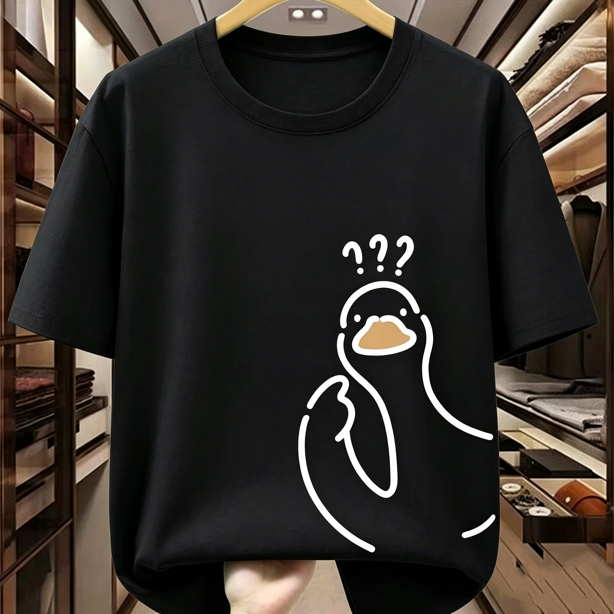 Men'S Fashion Questions - Cartoon question mark duck Men's pure