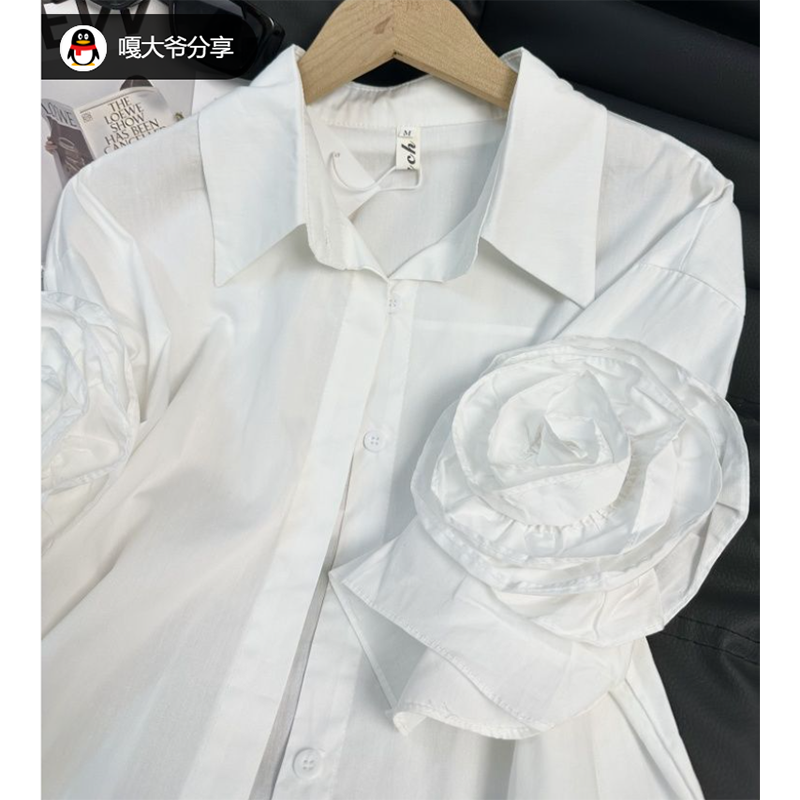 Polo Shirt Slim - Street Style 3D Floral POLO Neck