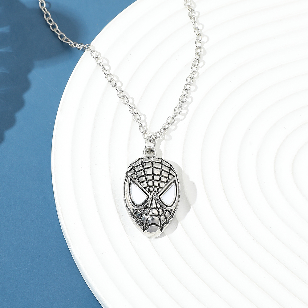Men'S Fashion Accessories - Superhero Spider Man Mask Pendant Necklace