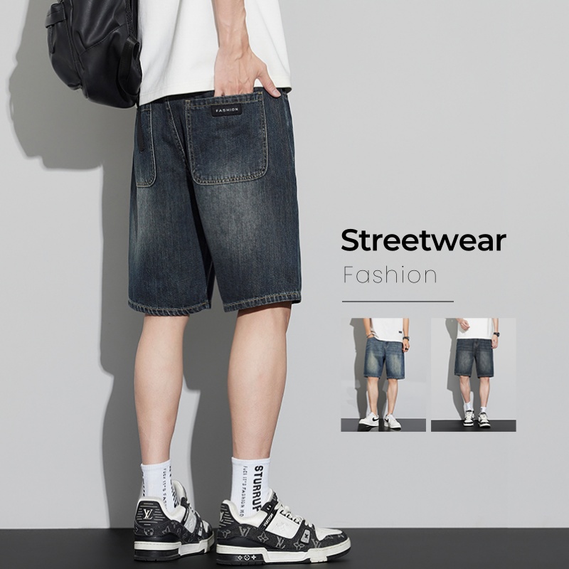 Mens Fashion Denim - Men's Vintage Denim Shorts Summer Thin