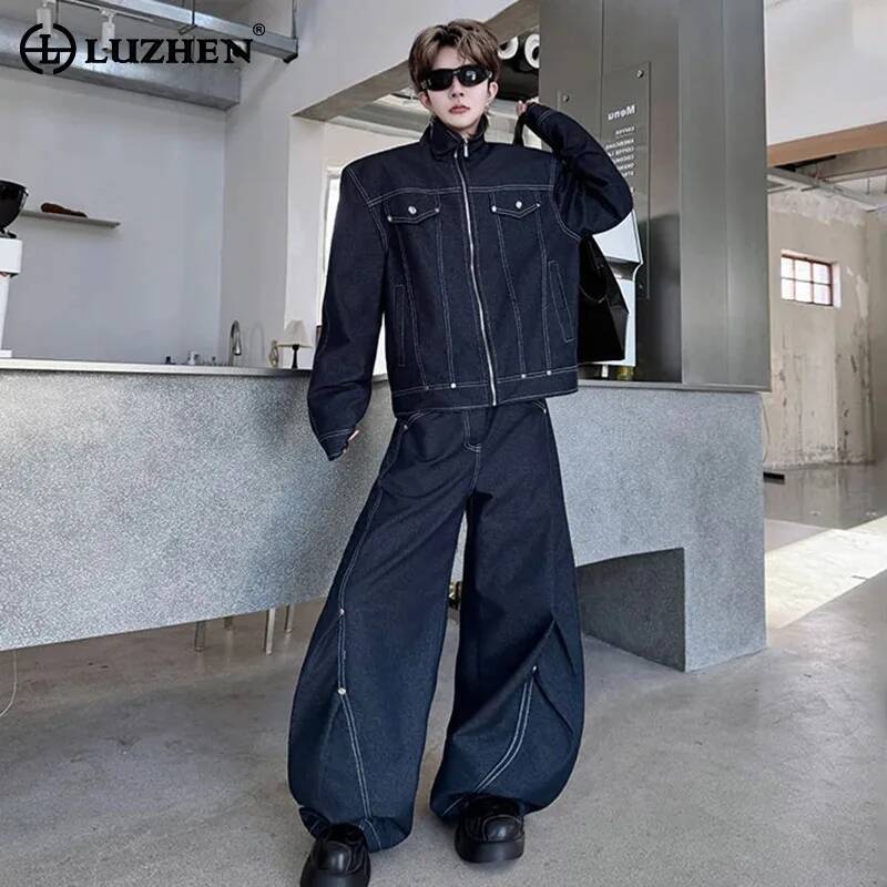 Mens Fashion Denim - LUZHEN Denim Two-piece Sets Fashion 2026