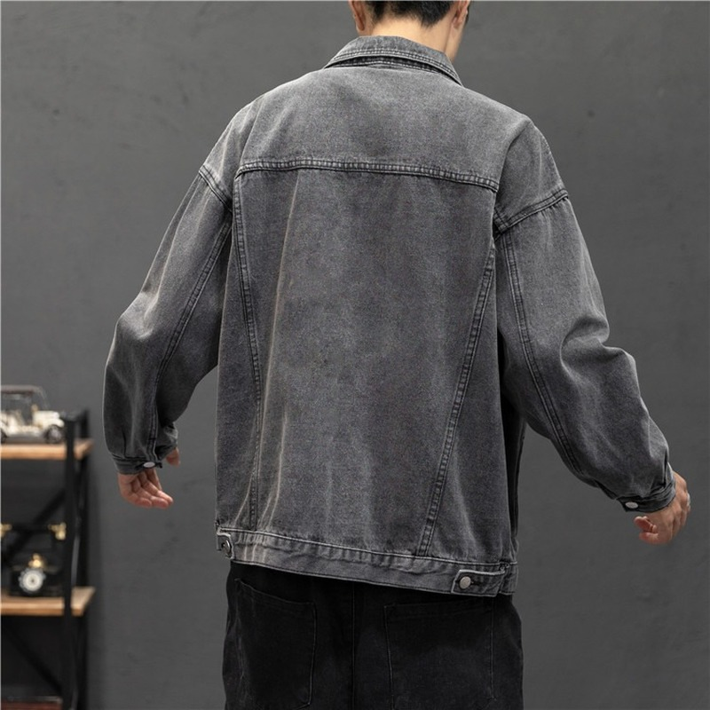 New Denim Jacket Men Vintage J - Mens Fashion Bomber Jacket 评论和价格