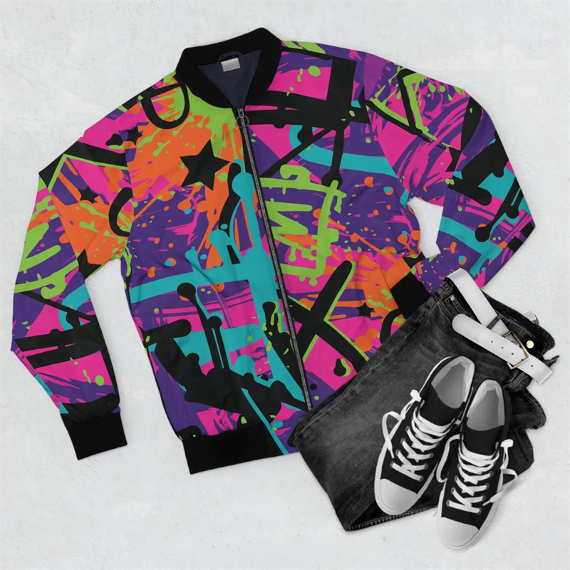 Harajuku Y2K Zipper Golf Coat  - Mens Fashion Bomber Jacket 评论和价格