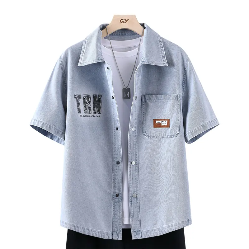 Men's Thin Denim Shirt New Sum - Mens Fashion Denim 评论和价格