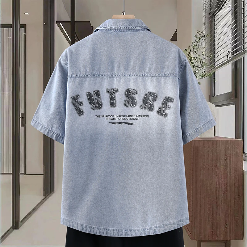 Men's Thin Denim Shirt New Sum - Mens Fashion Denim 评论和价格