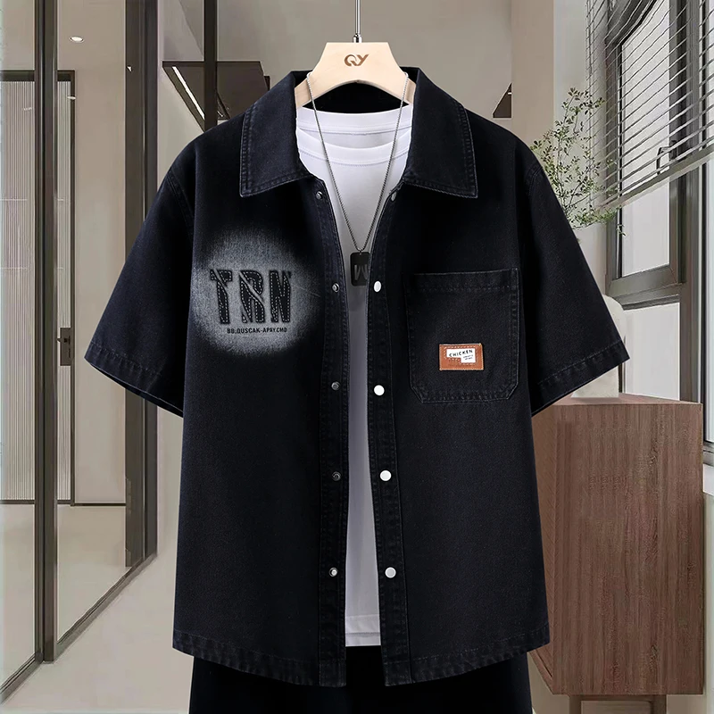 Men's Thin Denim Shirt New Sum - Mens Fashion Denim 评论和价格