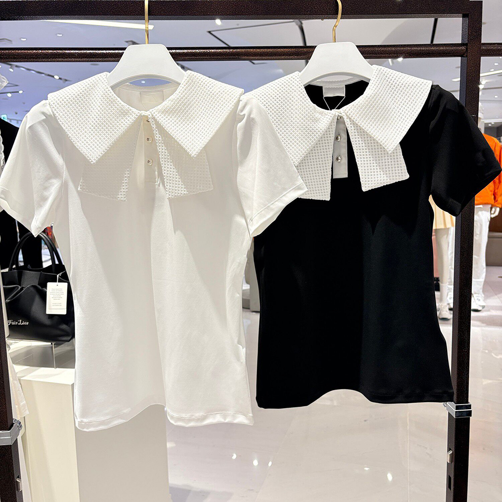 Women Golf Outfit Solid Color  - Polo Shirt Slim 评论和价格
