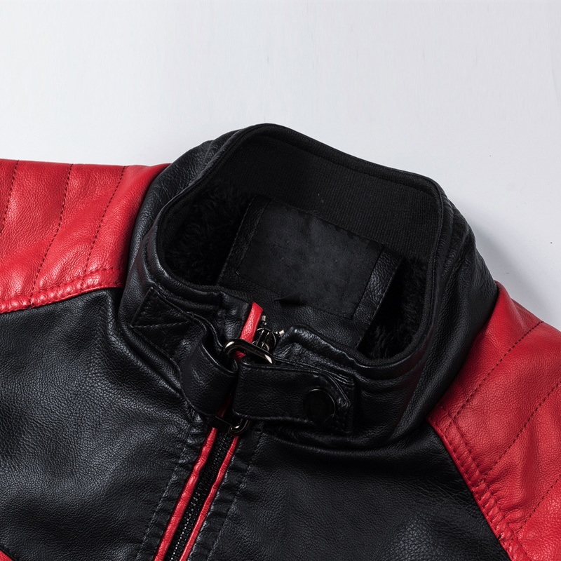 Men Motorcycle Leather Jacket  - Mens Fashion Bomber Jacket 评论和价格