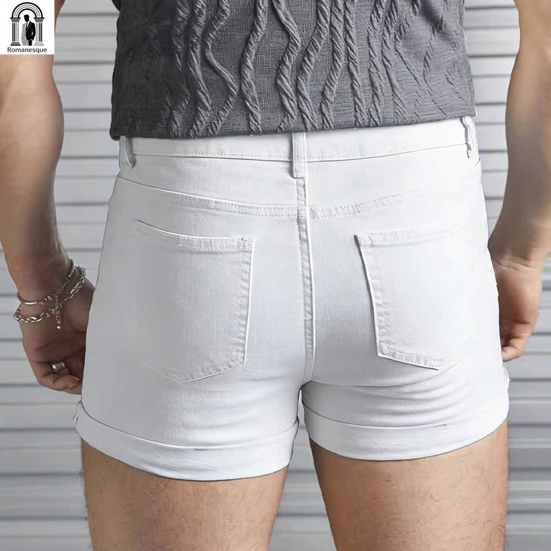 Men's Sexy Slim Fit White Deni - Mens Fashion Denim 评论和价格