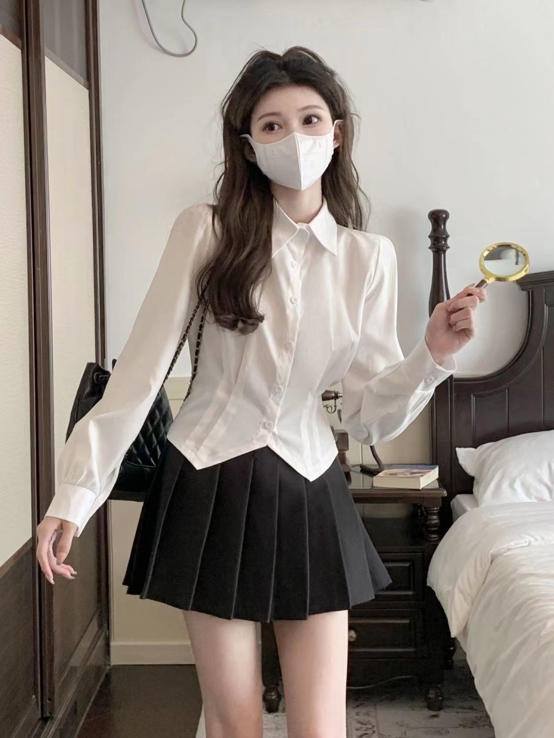2000s White Long sleeve Vintag - Polo Shirt Slim 评论和价格