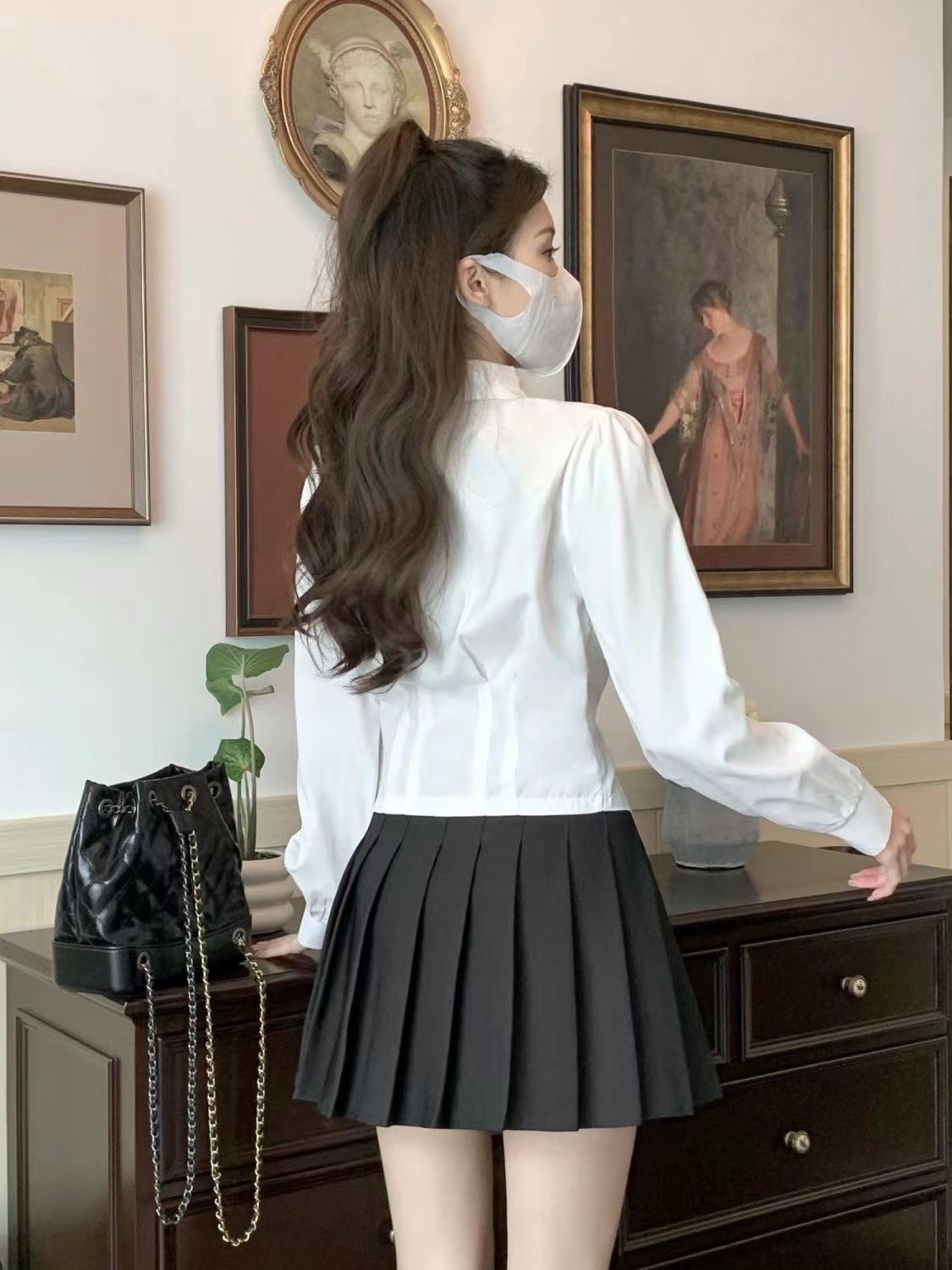 2000s White Long sleeve Vintag - Polo Shirt Slim 评论和价格
