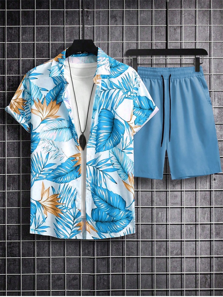 Men's Short-sleeved Shirt Set  - Men'S Fashion Outfits 评论和价格
