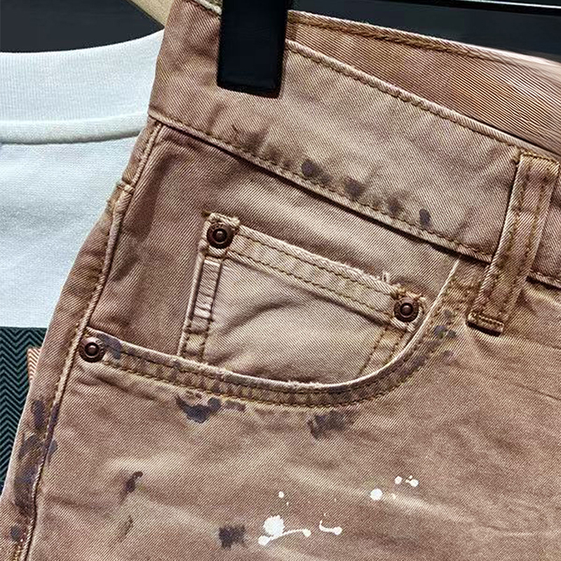 Hip-Hop Streetwear Men's Denim - Mens Fashion Denim 评论和价格