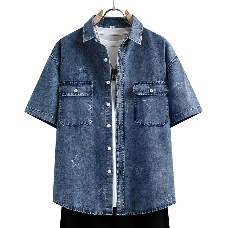 Men's Thin Denim Shirt New Sum - Mens Fashion Denim 评论和价格