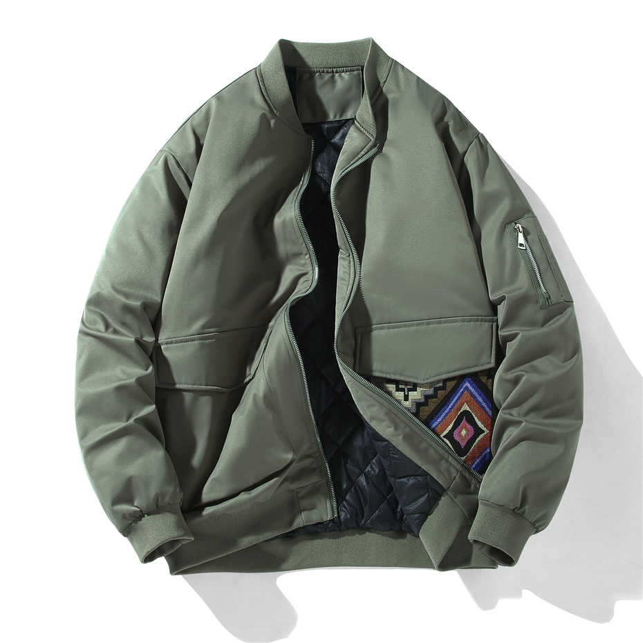 Thick Baseball Jacket Men Wint - Mens Fashion Bomber Jacket 评论和价格