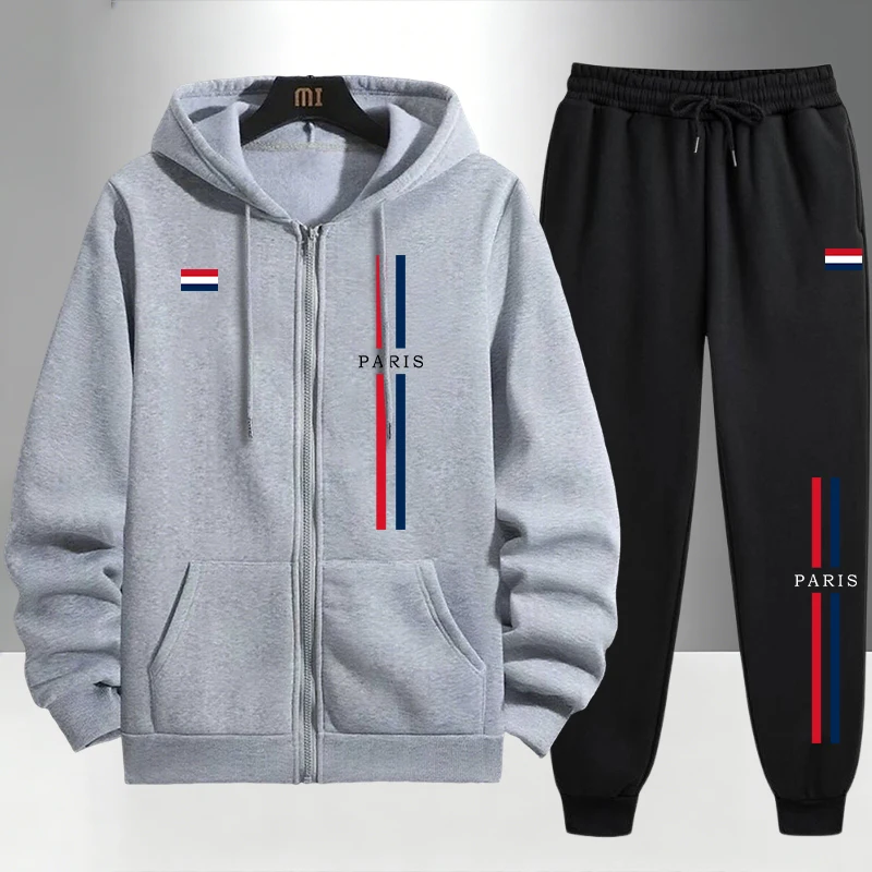Paris Fashion Men's Set Zipper - Men'S Fashion Outfits 评论和价格