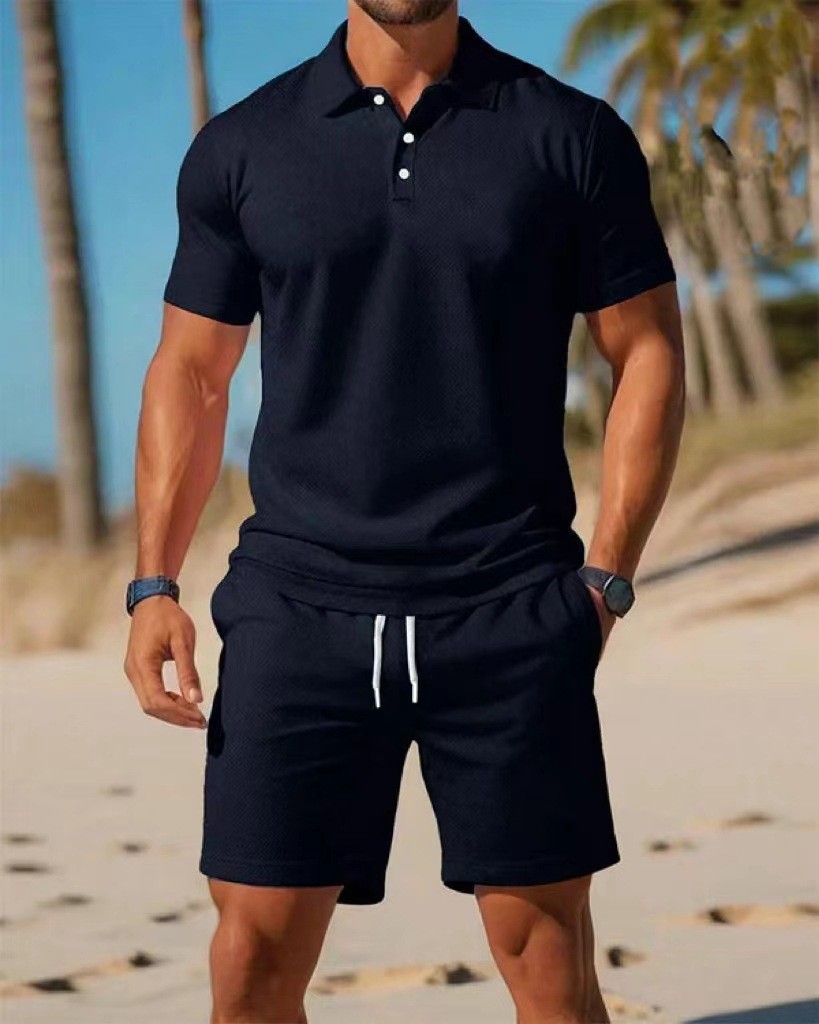 Men's polo shirt set  Summer n - Polo Shirt Slim 评论和价格