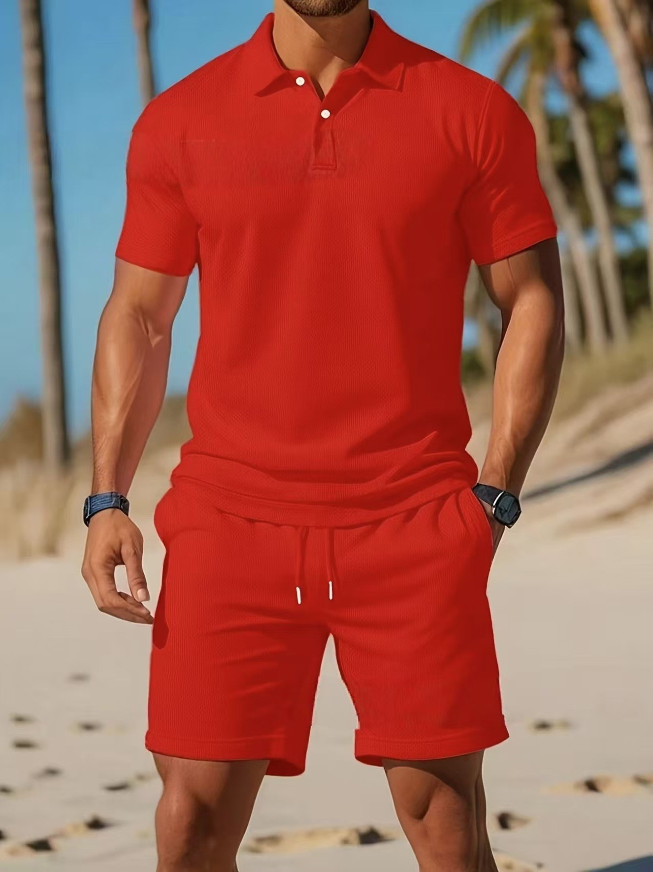 Men's polo shirt set  Summer n - Polo Shirt Slim 评论和价格