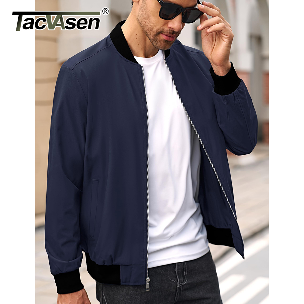 TACVASEN Men's Varsity Jacket  - Mens Fashion Bomber Jacket 评论和价格