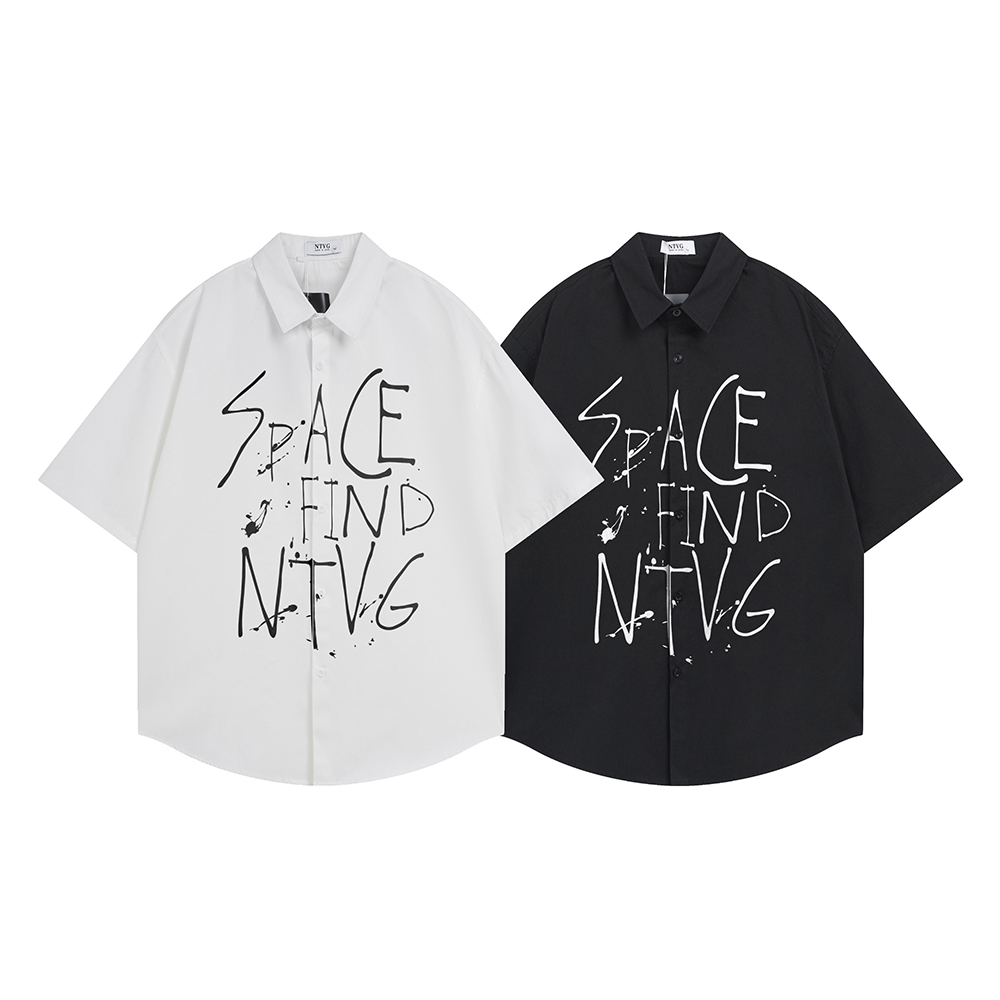 Fashion Letters Print Shirt Sh - Men'S Fashion Reviews 评论和价格