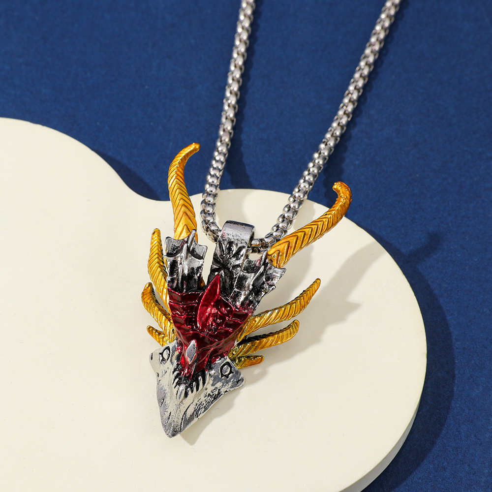 Retro Hip-Hop Evil Dragon Head - Men'S Fashion Accessories 评论和价格
