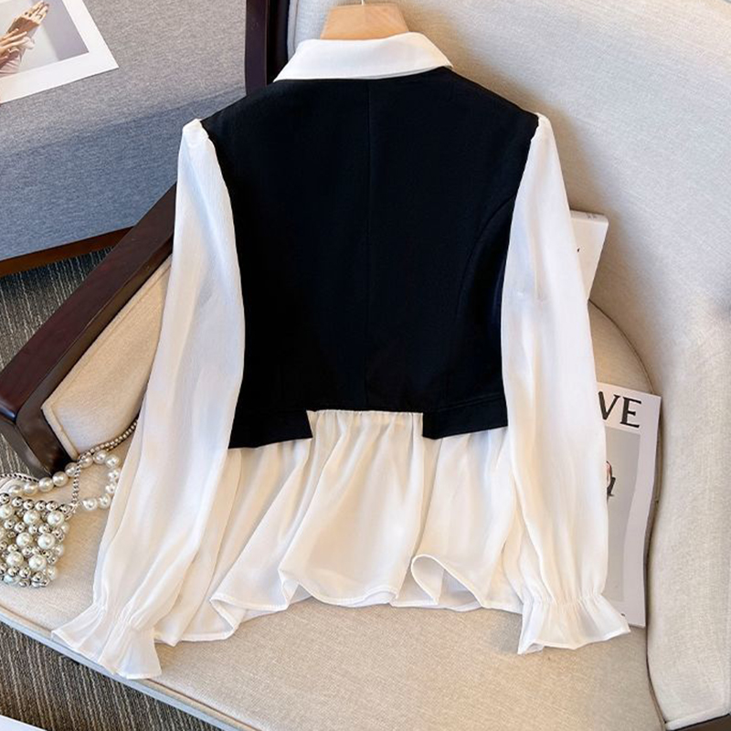 Korean Chiffon 2 Pieces Sets S - Polo Shirt Slim 评论和价格