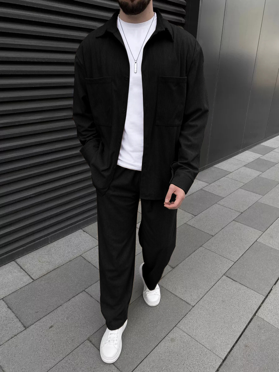 Men's corduroy two-piece outfi - Men'S Fashion Outfits 评论和价格