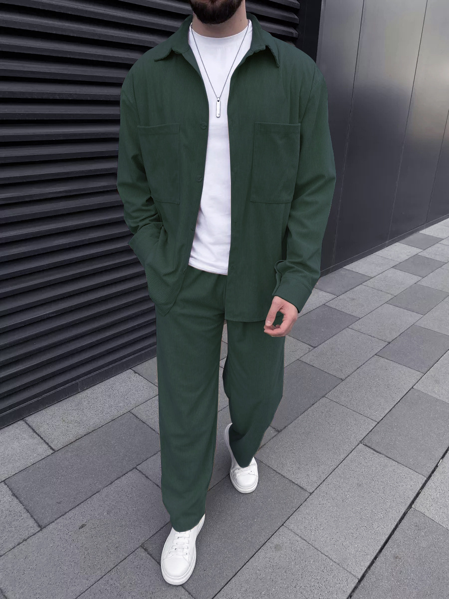 Men's corduroy two-piece outfi - Men'S Fashion Outfits 评论和价格