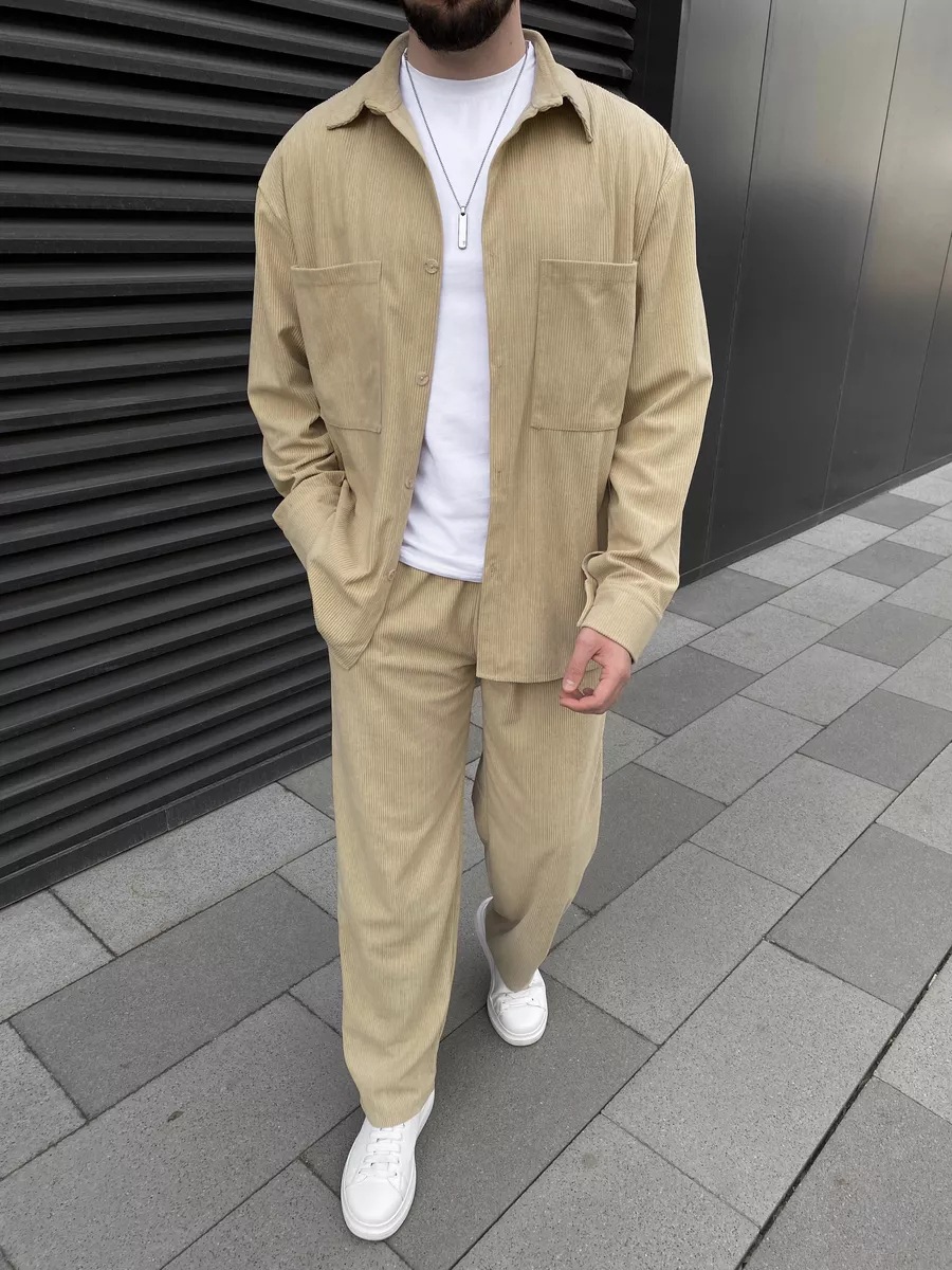 Men's corduroy two-piece outfi - Men'S Fashion Outfits 评论和价格
