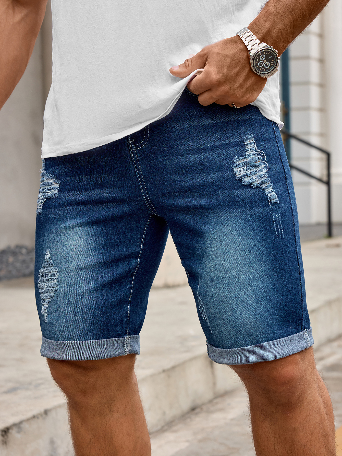 Men Denim Trousers Jeans Short - Mens Fashion Denim 评论和价格