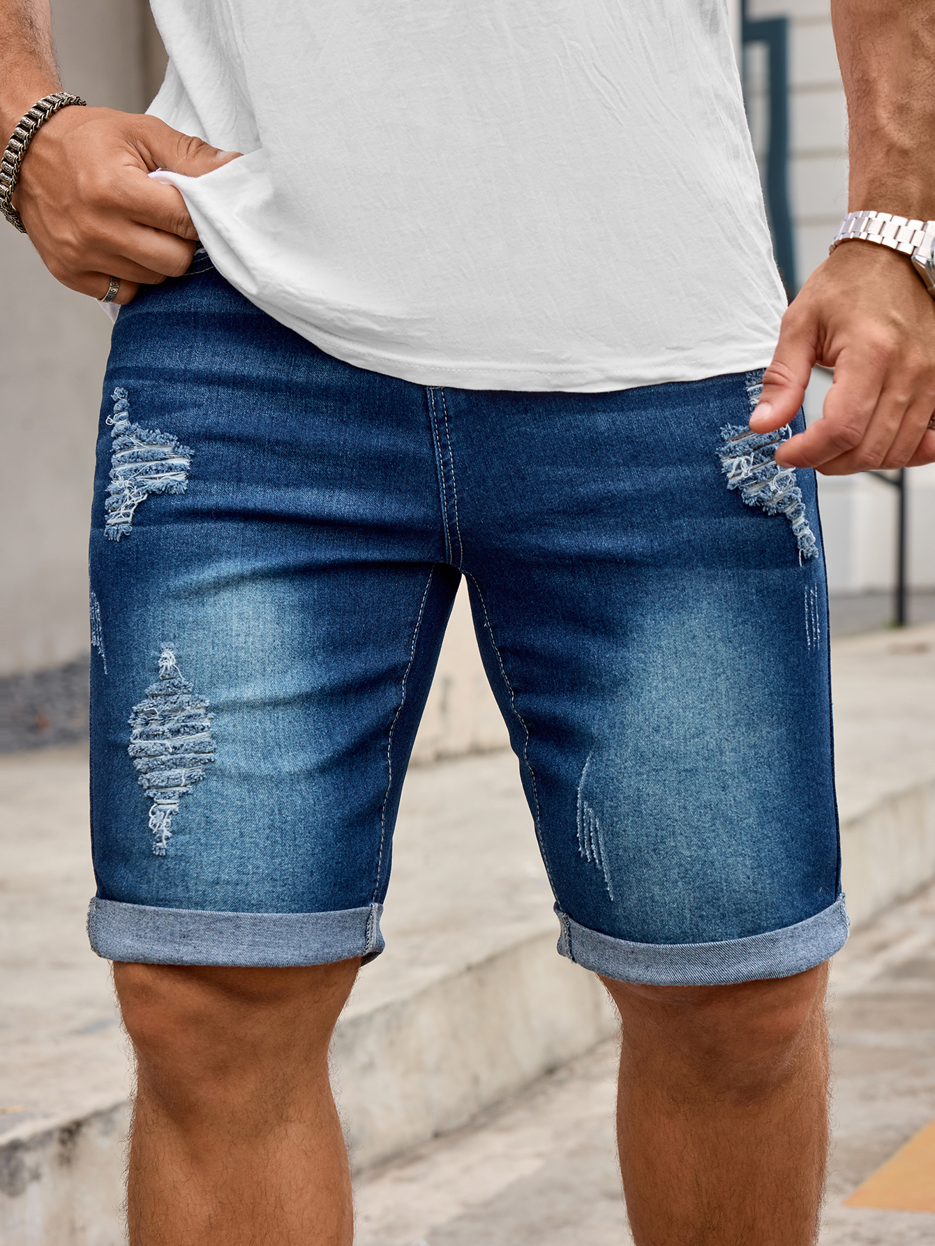 Men Denim Trousers Jeans Short - Mens Fashion Denim 评论和价格