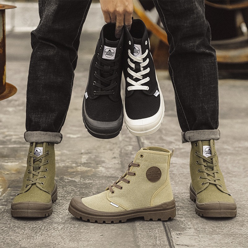 Men Canvas Shoes Fashion High  - Men'S Fashion Hiking Boots 评论和价格