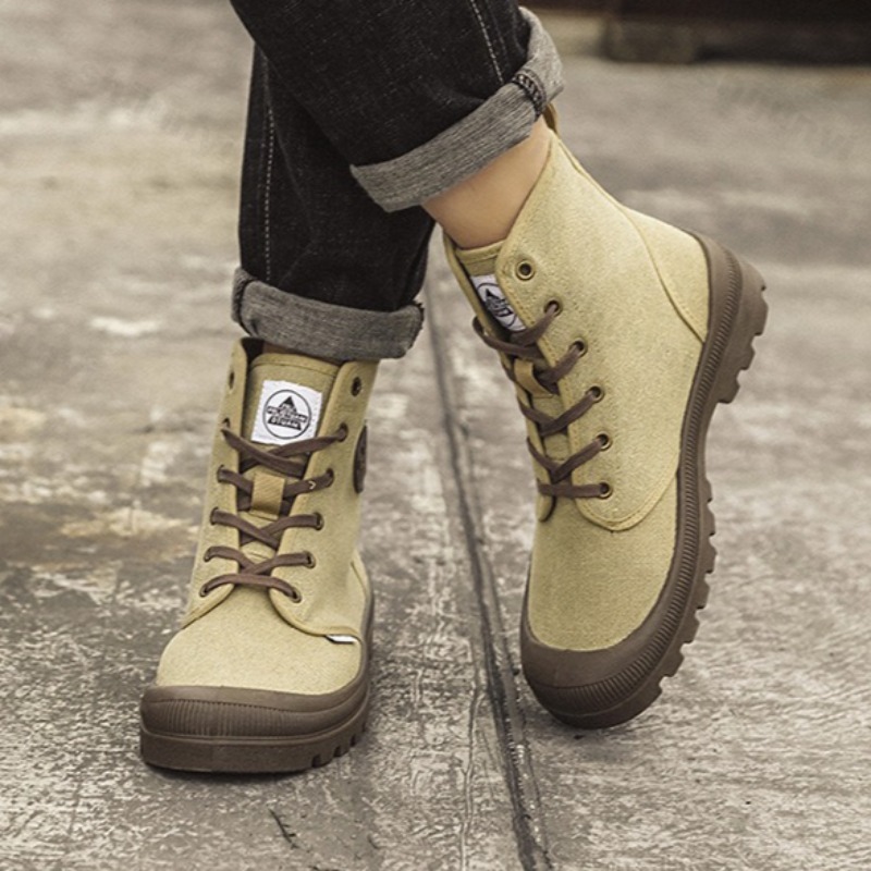 Men Canvas Shoes Fashion High  - Men'S Fashion Hiking Boots 评论和价格