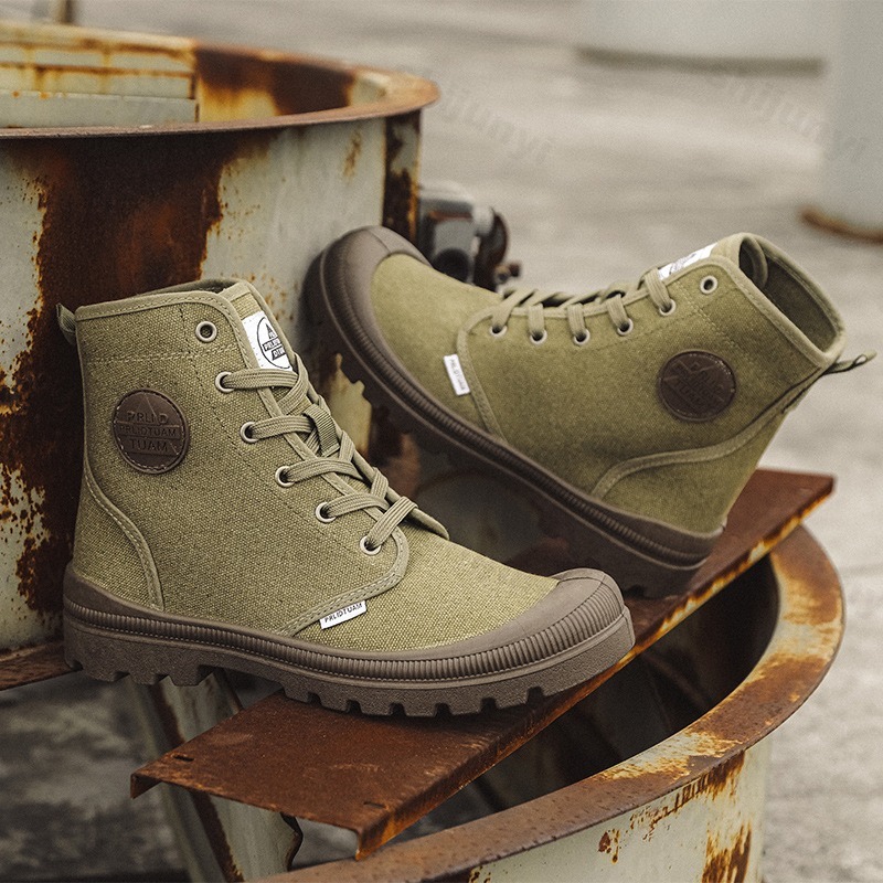 Men Canvas Shoes Fashion High  - Men'S Fashion Hiking Boots 评论和价格