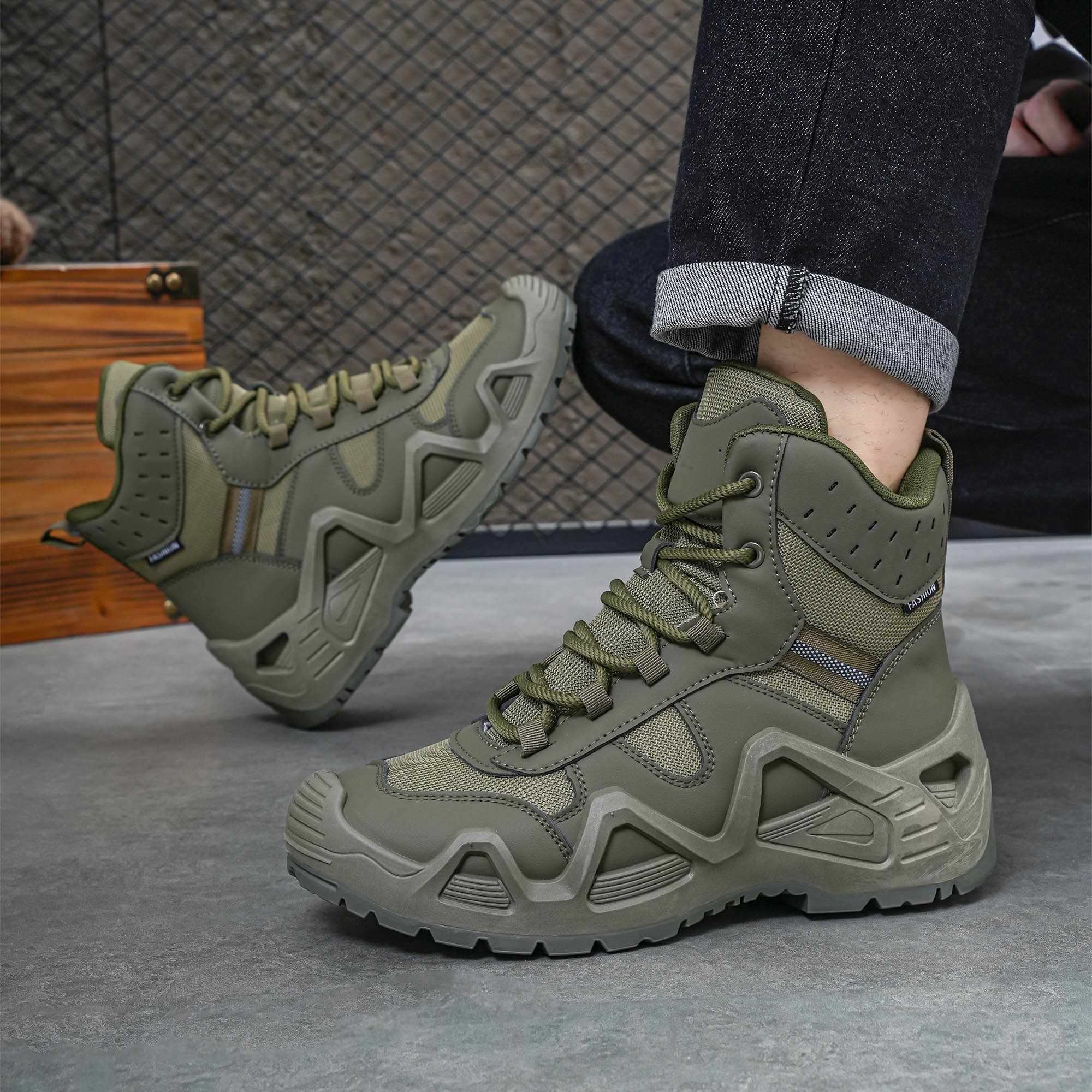 Men's high top boots, hiking b - Men'S Fashion Hiking Boots 评论和价格