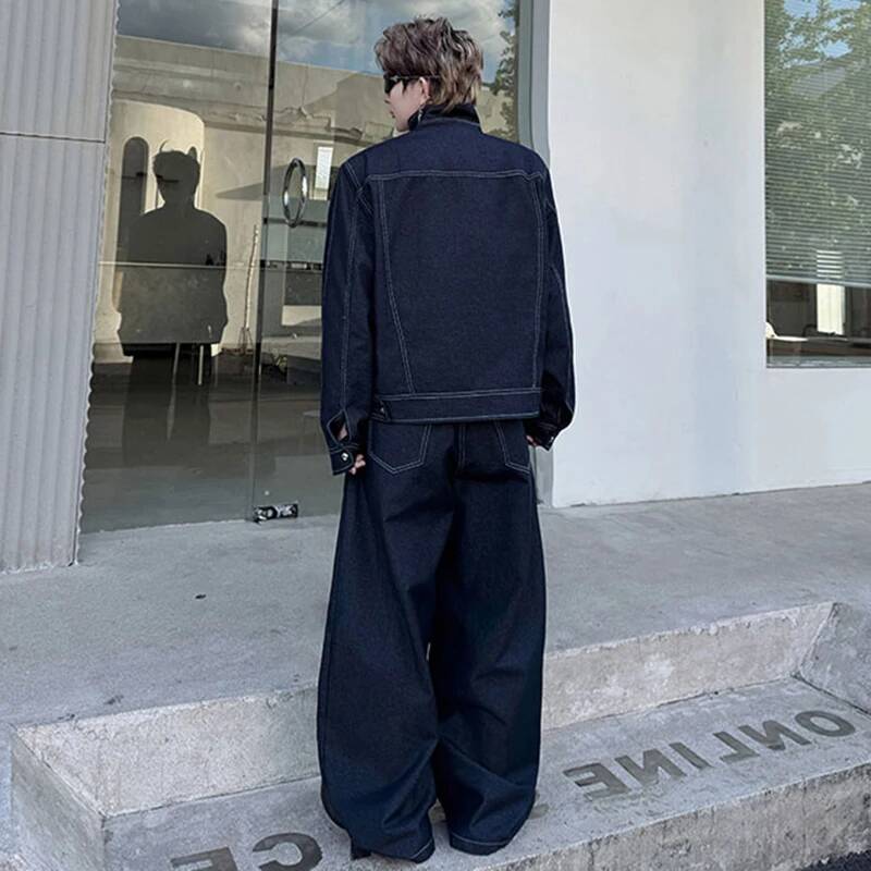 LUZHEN Denim Two-piece Sets Fa - Mens Fashion Denim 评论和价格