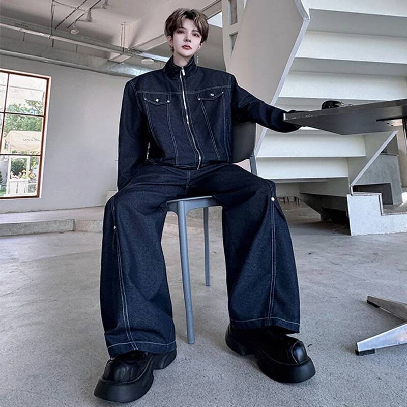 LUZHEN Denim Two-piece Sets Fa - Mens Fashion Denim 评论和价格