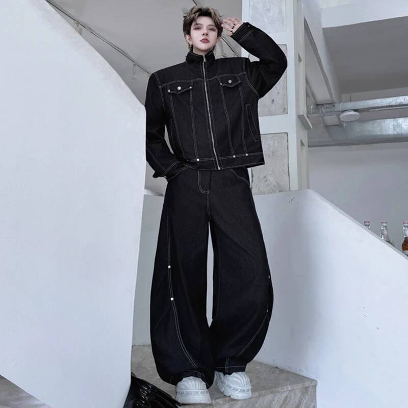 LUZHEN Denim Two-piece Sets Fa - Mens Fashion Denim 评论和价格
