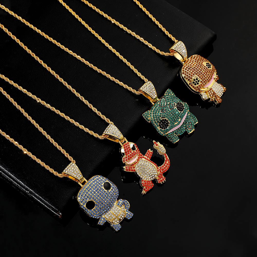 Diamond Studded Squirtle Neckl - Men'S Fashion Accessories 评论和价格