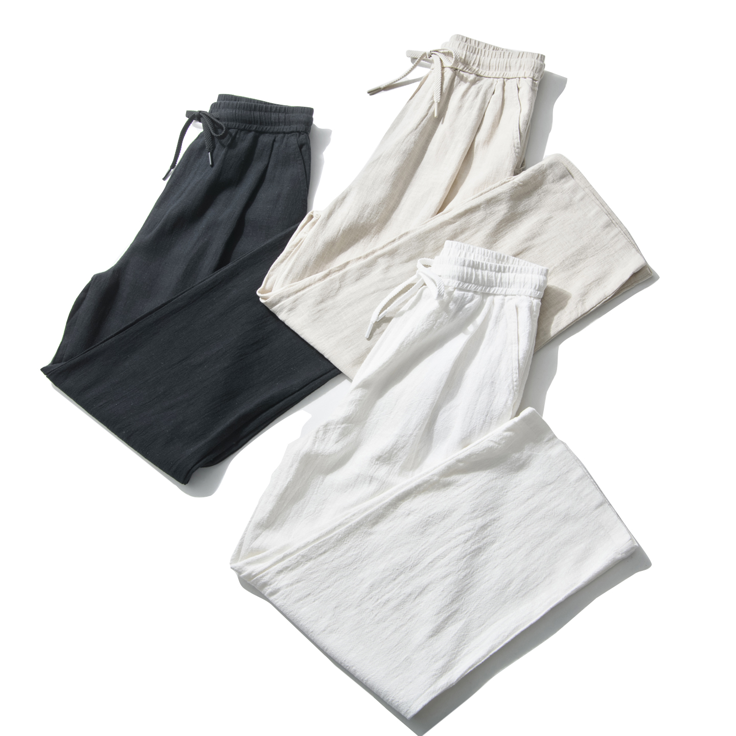 Natural Texture Linen Cotton B - Men'S Fashion Garage 评论和价格