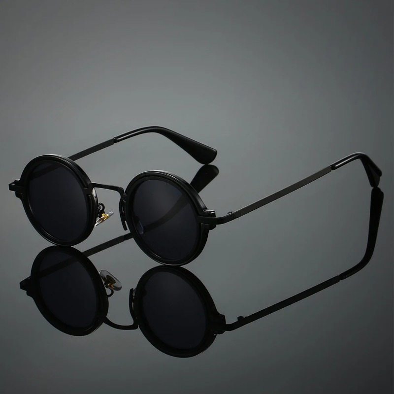 New Retro Metal Round Frame Su - Men'S Fashion Accessories 评论和价格