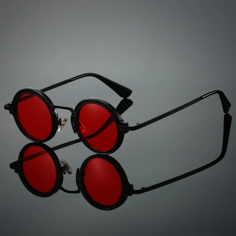 New Retro Metal Round Frame Su - Men'S Fashion Accessories 评论和价格