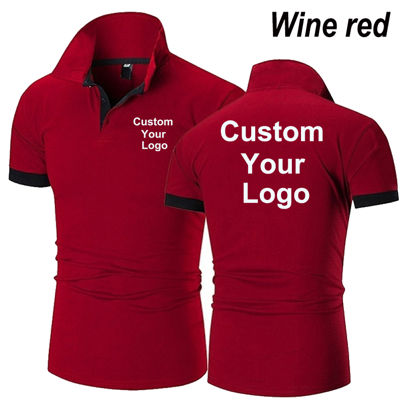 Summer Custom Your Logo  Mens  - Polo Shirt Slim 评论和价格